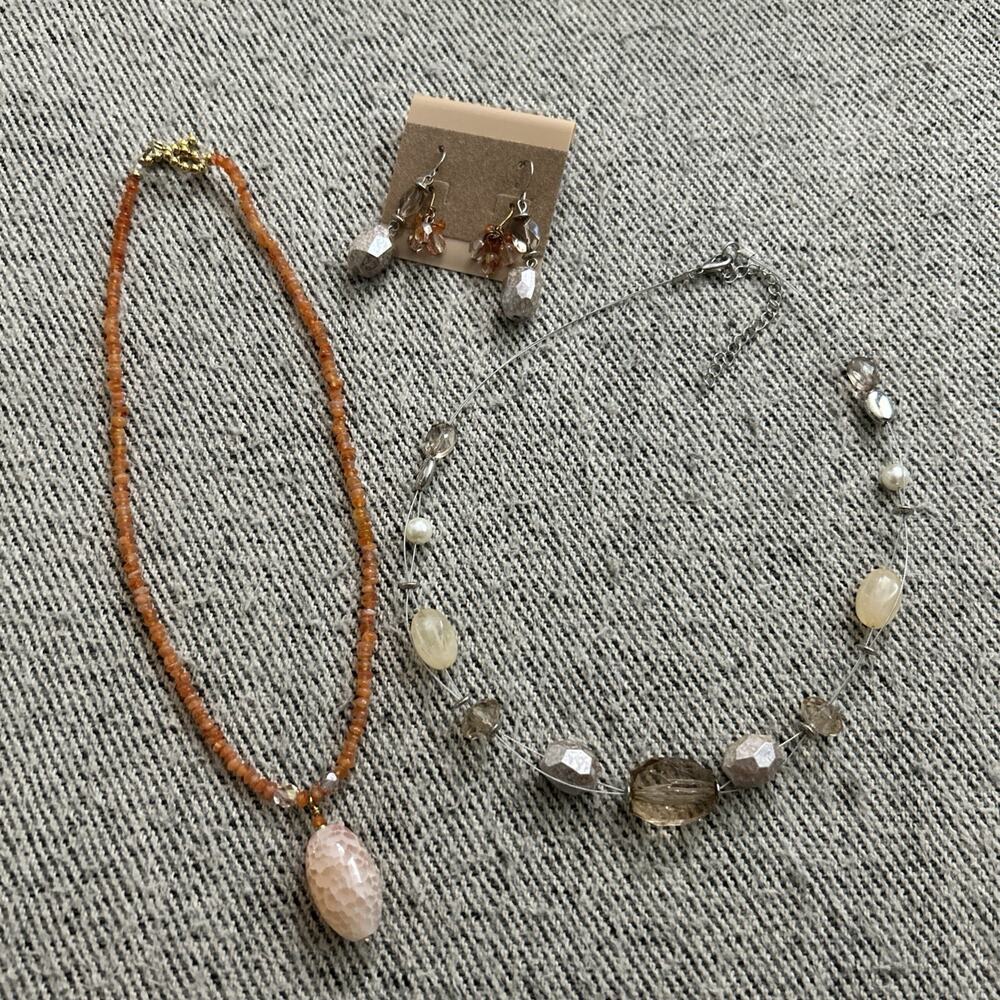 Vintage Handmade Jewelry 2 Necklace & Earring Sets